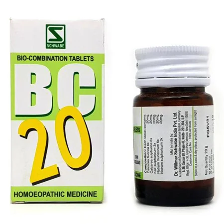 Dr.Willmar Schwabe Bio-Combination 20 (BC) Tablets, 25 gm