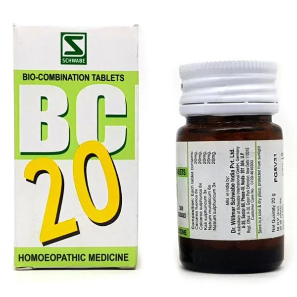 Dr.Willmar Schwabe Bio-Combination 20 (BC) Tablets, 25 gm