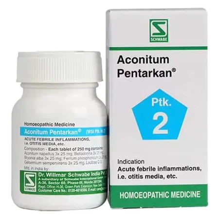 Dr.Willmar Schwabe Aconitum Pentarkan Ptk.2 Tablets, 20 gm