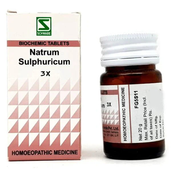 Dr.Willmar Schwabe Natrum Sulphuricum Biochemic 3X Tablets, 20 gm