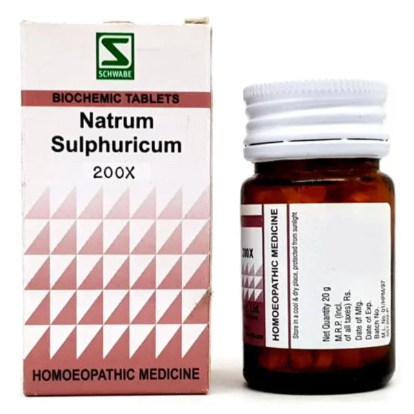 Dr.Willmar Schwabe Natrum Sulphuricum Biochemic 200X Tablets, 20 gm