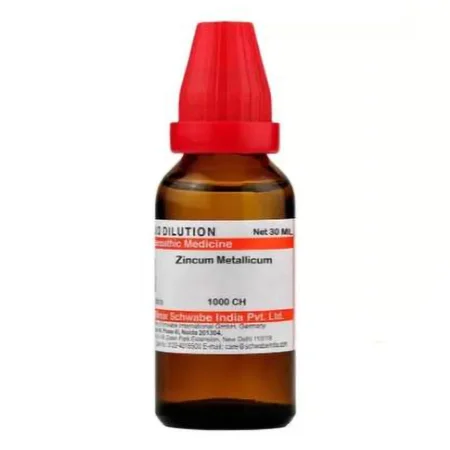 Dr.Willmar Schwabe Zincum Metallicum 1000 CH Dilution, 30 ml