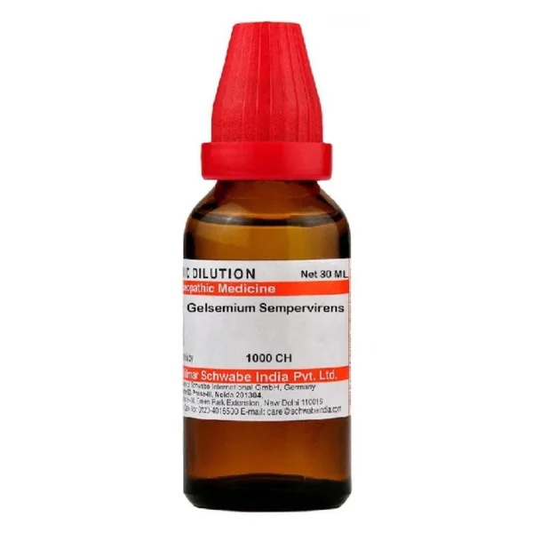Dr.Willmar Schwabe Gelsemium Sempervirens 1000 CH Dilution, 30 ml