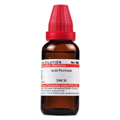 Dr.Willmar Schwabe Acidum Picricum 200 CH Dilution, 30 ml, Pack of 1