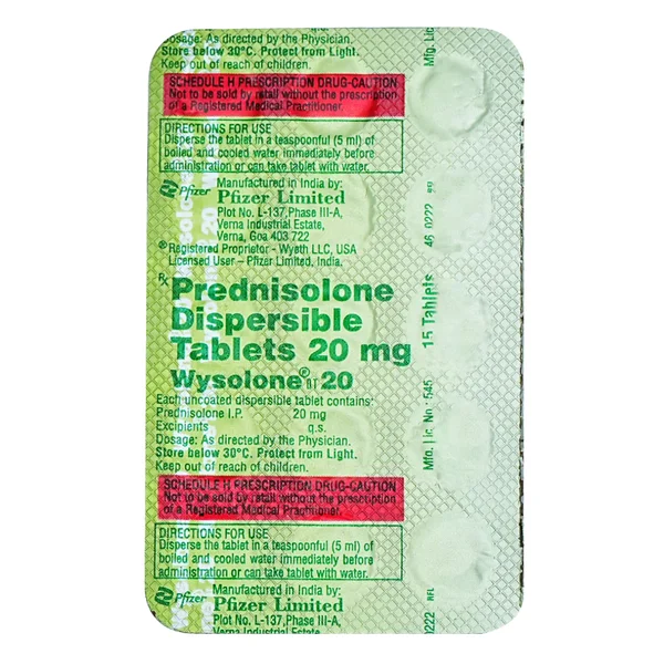 Wysolone DT 20 Tablet 15's