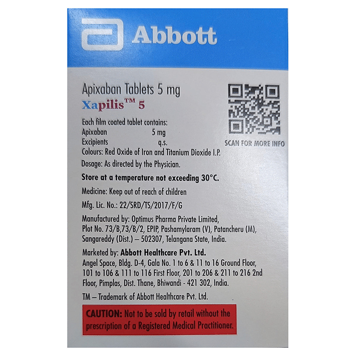 Xapilis 5 Tablet 10's, Pack of 10 TabletS Xapilis 5 Tablet 10's, Pack of 10 TabletS