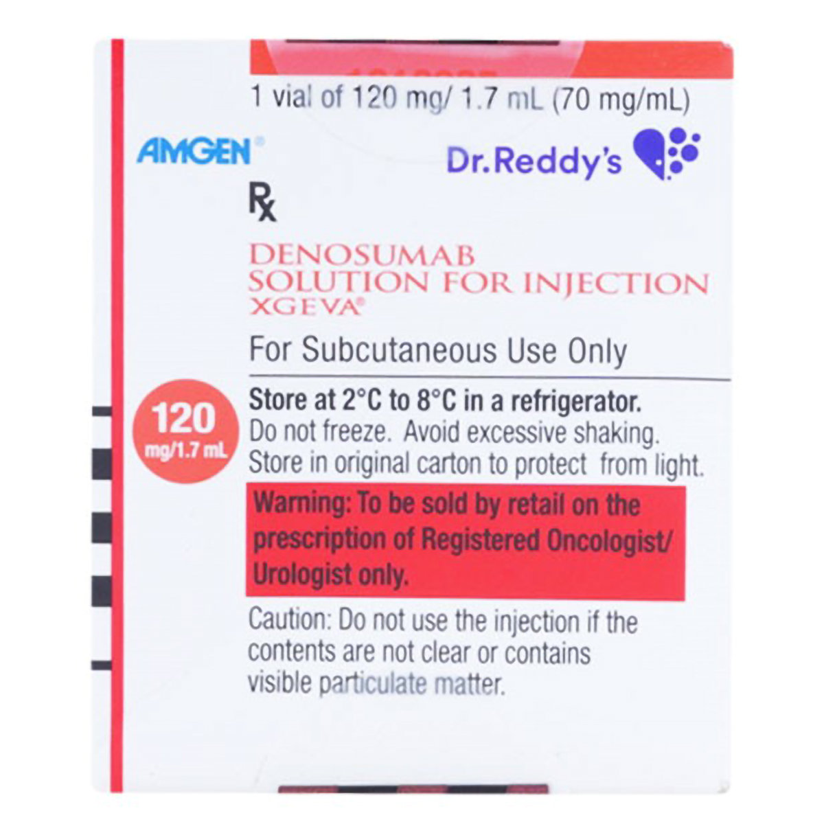 Xgeva 120 mg Injection 1.7 ml, Pack of 1 INJECTION Xgeva 120 mg Injection 1.7 ml, Pack of 1 INJECTION