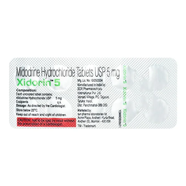 Xidorin 5 mg Tablet 10's, Pack of 10 TabletS