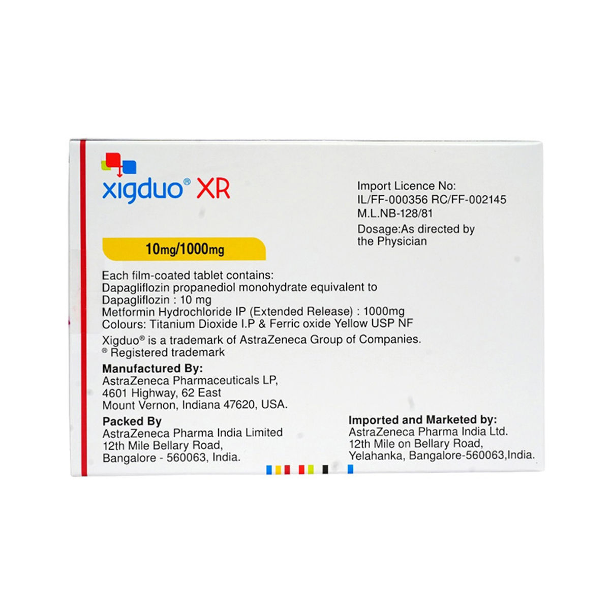 Xigduo XR 10 Mg/1000 Mg Tablet 7's Price, Uses, Side Effects ...