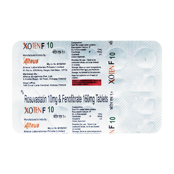 Xoten F 10/160mg Tablet 15's, Pack of 15 Xoten F 10/160mg Tablet 15's, Pack of 15