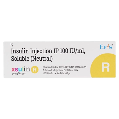 Xsulin-R 100IU Cartridge 3 ml, Pack of 1 Cartridge