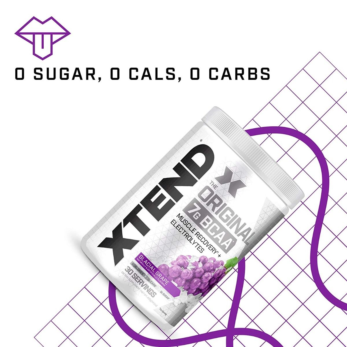 Xtend Original 7G BCAA Glacial Grape Flavour Powder, 405 gm Price, Uses