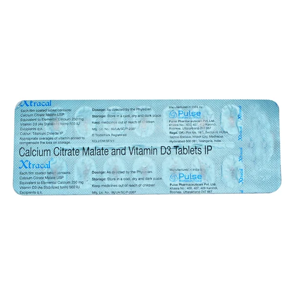 Xtracal Vanilla Tablet 15's, Pack of 15