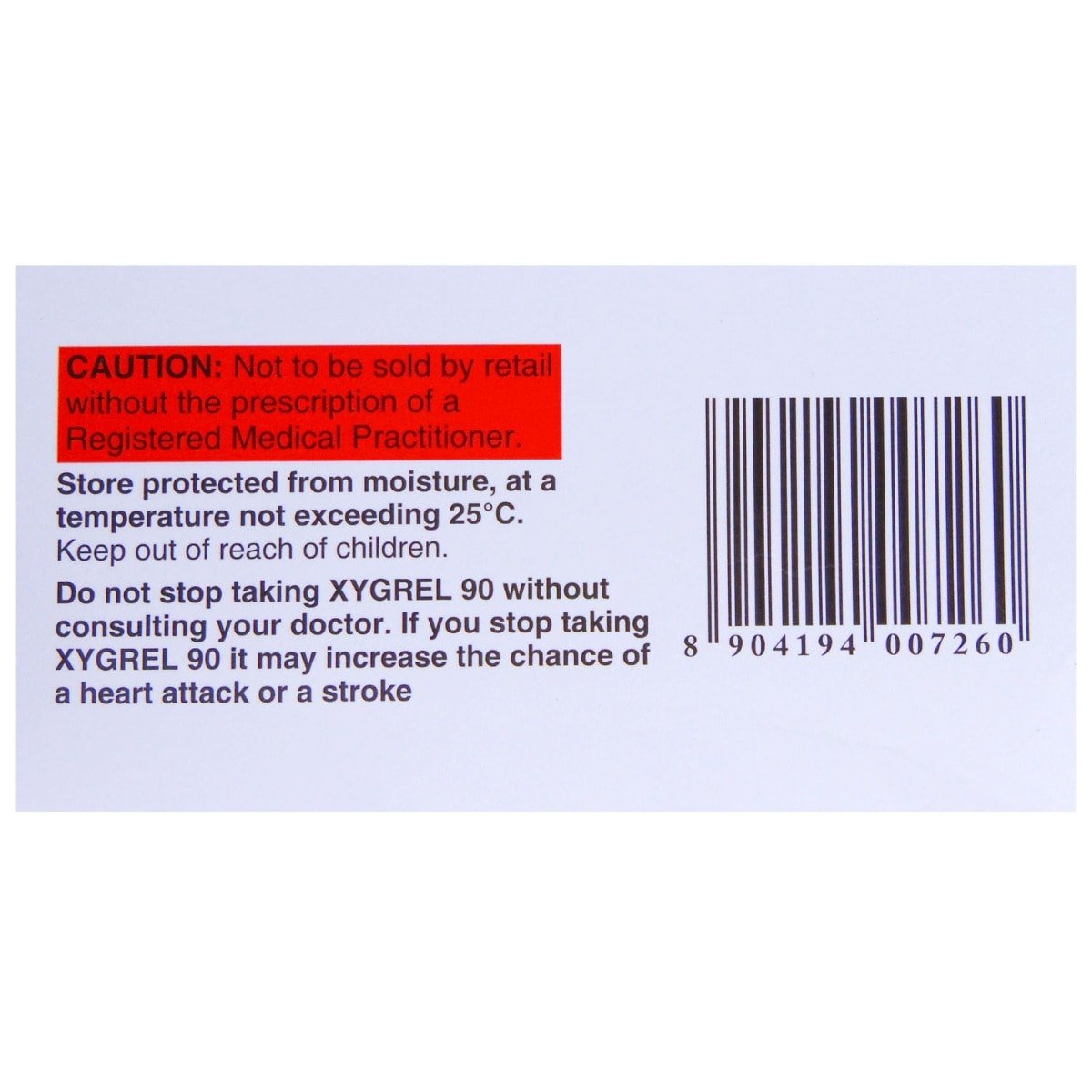 Xygrel 90 Tablet 10's, Pack of 10 TABLETS Xygrel 90 Tablet 10's, Pack of 10 TABLETS