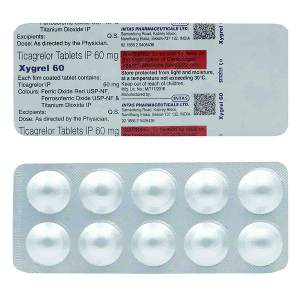 Xygrel 60 Tablet 10's, Pack of 10 TABLETS