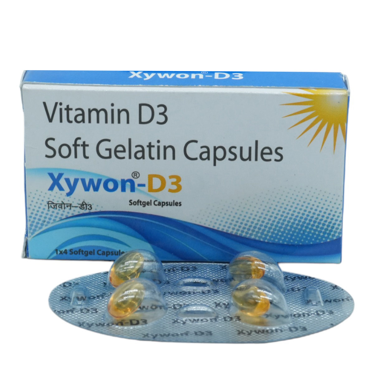 Xywon-D3 Softgel Capsule 4's, Pack of 4 SoftgelsS Xywon-D3 Softgel Capsule 4's, Pack of 4 SoftgelsS