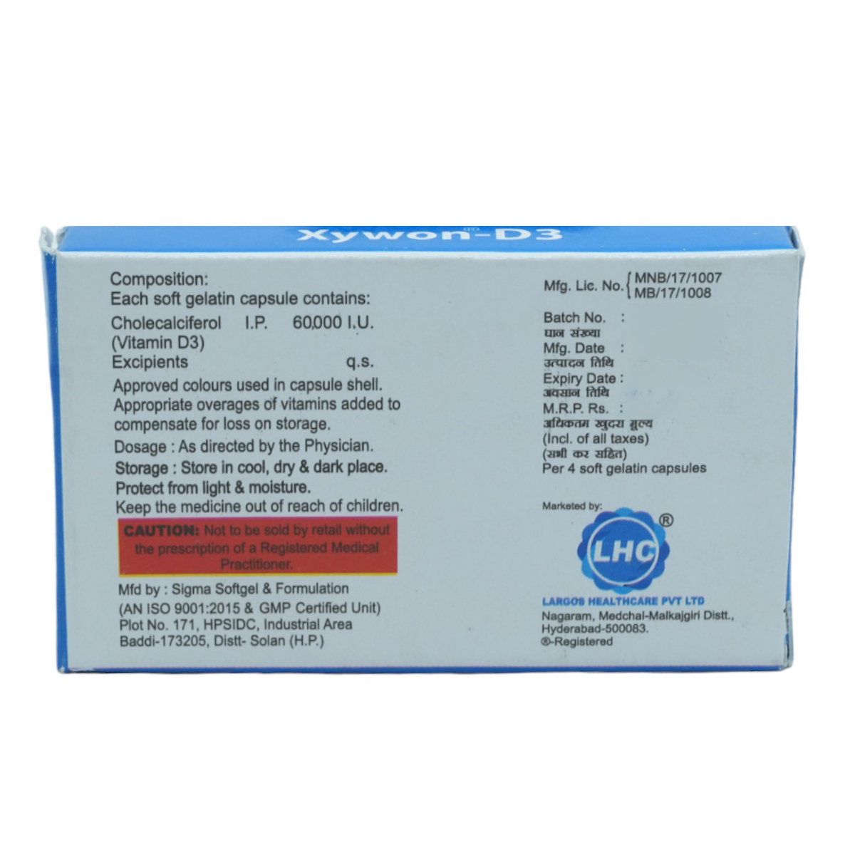 Xywon-D3 Softgel Capsule 4's, Pack of 4 SoftgelsS Xywon-D3 Softgel Capsule 4's, Pack of 4 SoftgelsS