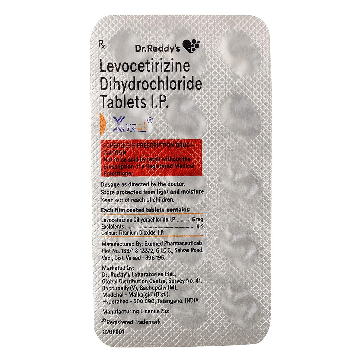 Xyzal Tablet 15's, Pack of 15 TABLETS Xyzal Tablet 15's, Pack of 15 TABLETS