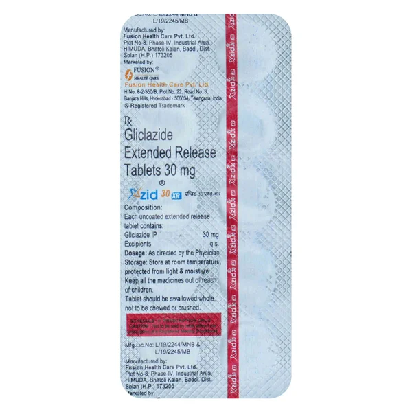 Xzid 30 mg XR Tablet 10's