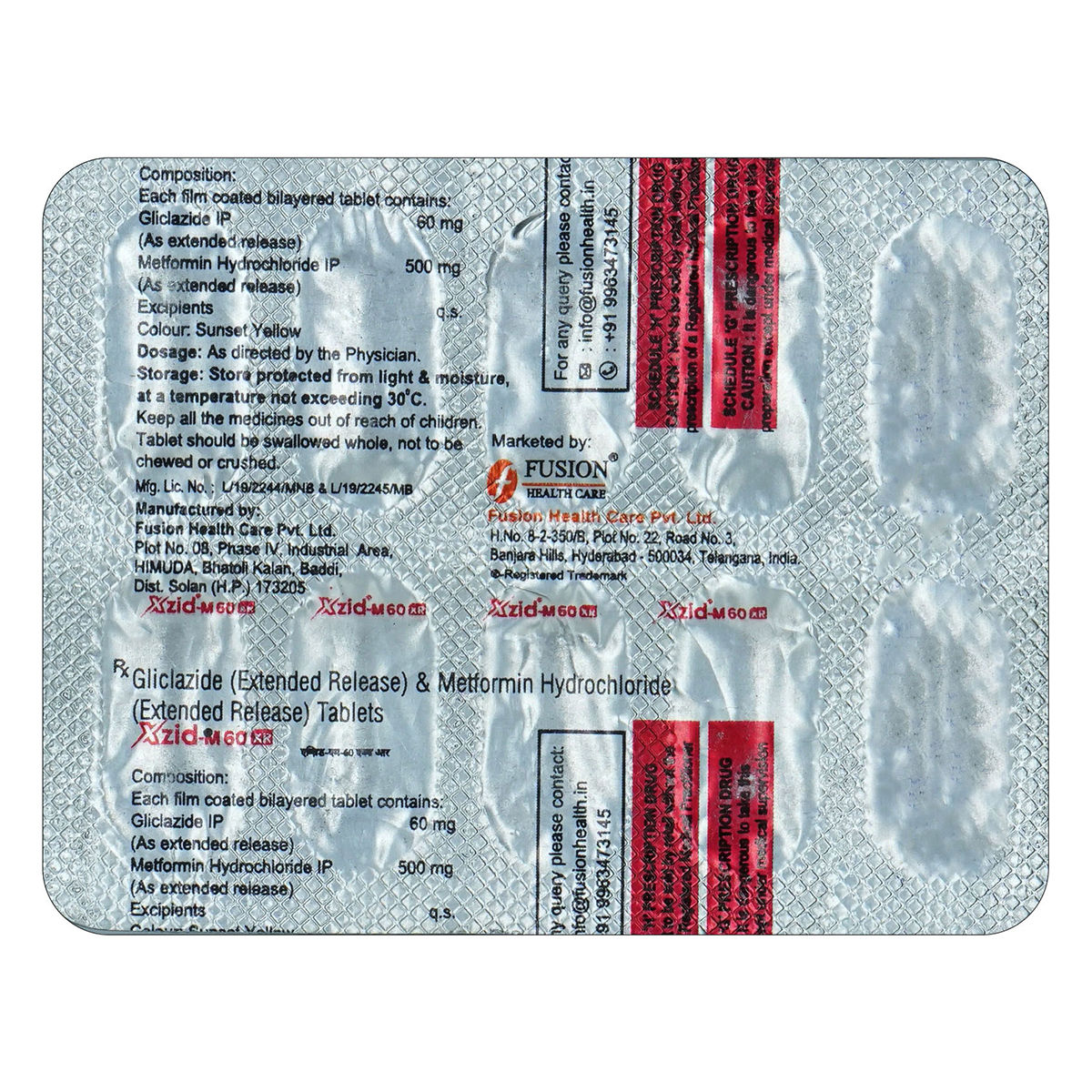 Xzid M 60 XR Tablet | Uses, Side Effects, Price | Apollo Pharmacy