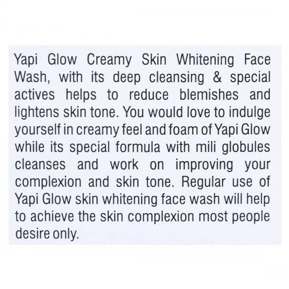 Yapi Glow Face Wash 100 gm, Pack of 1 Yapi Glow Face Wash 100 gm, Pack of 1