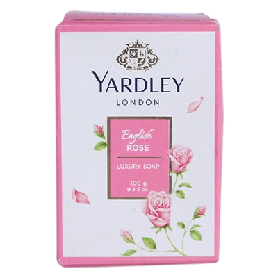 Yardley London English Rose Luxury Soap 100 gm | Cleanses Skin | With Fragrance Of English Rose, Pack of 1