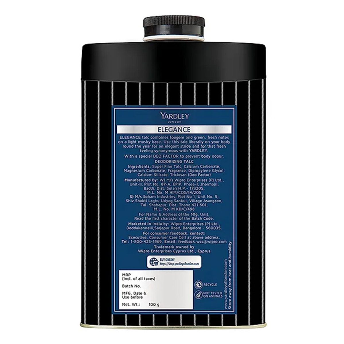 Yardley London Elegance deodorizing Talc 100 gm | Prevent Body Odour, Pack of 1 Yardley London Elegance deodorizing Talc 100 gm | Prevent Body Odour, Pack of 1