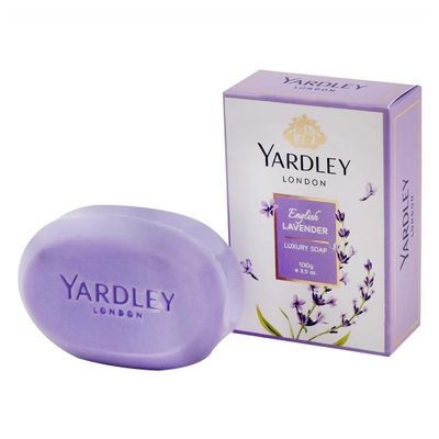 Yardley London English Lavender Luxury Soap, 100 gm | Cleanses Skin | With Scent Of English Lavender, Pack of 1