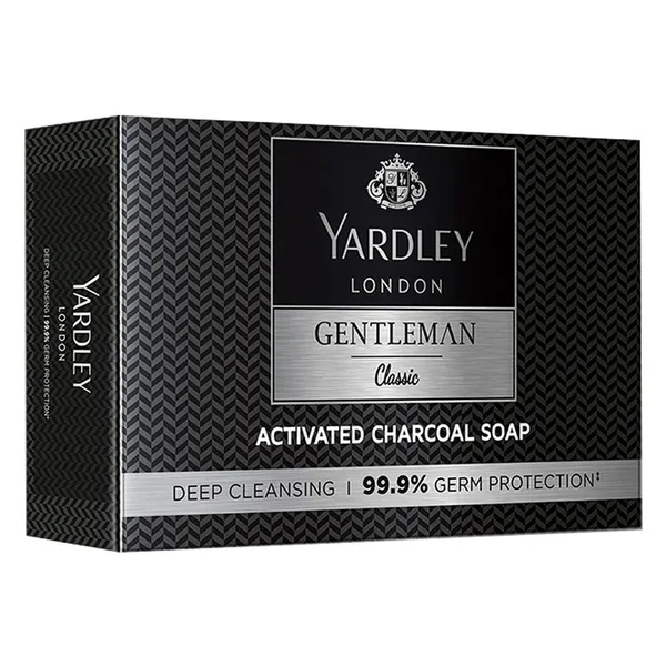 Yardley London Gentleman Classic Activated Charcoal Soap, 100 gm, Pack of 1