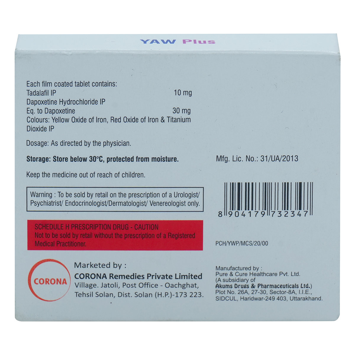 Yaw Plus Tablet 4's, Pack of 4 Yaw Plus Tablet 4's, Pack of 4