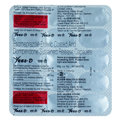 Yees-D Capsule 15's, Pack of 15 CapsuleS