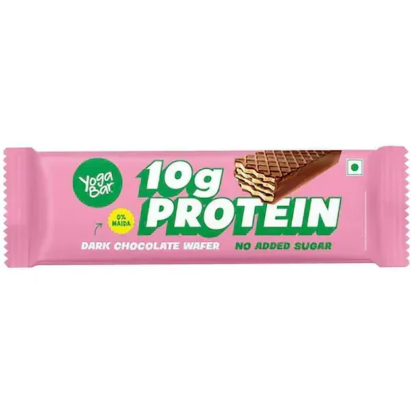 Yoga Bar Protein Dark Chocolate Wafer, 40 gm (No Added Sugar)