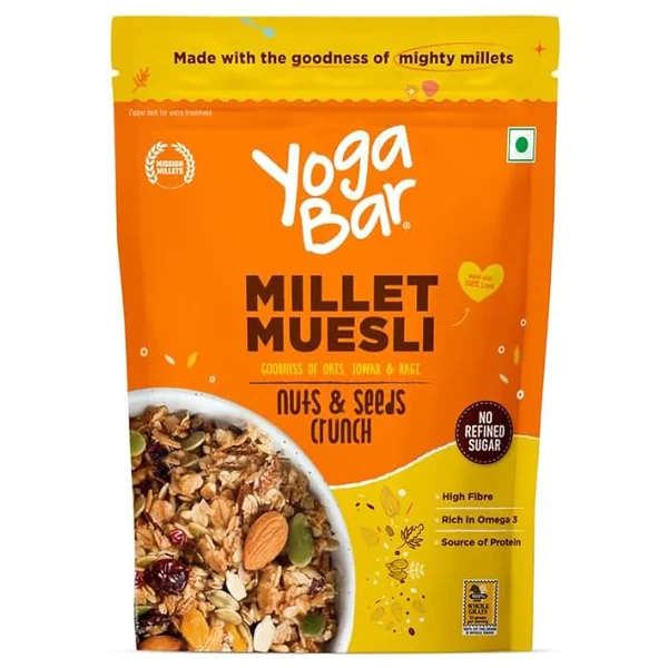 Yoga Bar Nuts & Seeds Crunch Millet Muesli, 450 gm