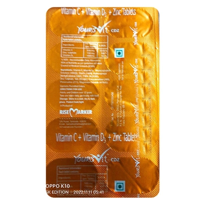 Yoursvit-CDZ Tablet 10's, Pack of 10 TABLETS