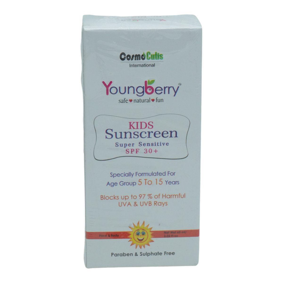 Youngbeery Kids Sunscreen Lotion 60 ml, Pack of 1 Youngbeery Kids Sunscreen Lotion 60 ml, Pack of 1