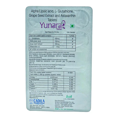 Yunara Tablet 10's