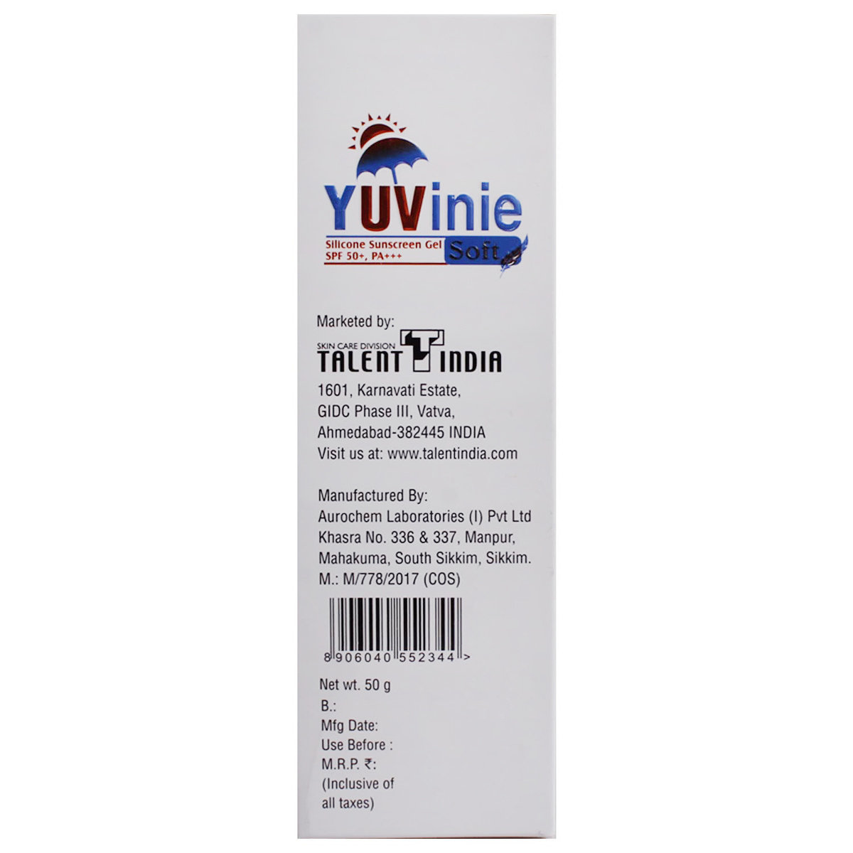 Yuvinie Soft Sunscreen Gel 50 gm, Pack of 1 Yuvinie Soft Sunscreen Gel 50 gm, Pack of 1
