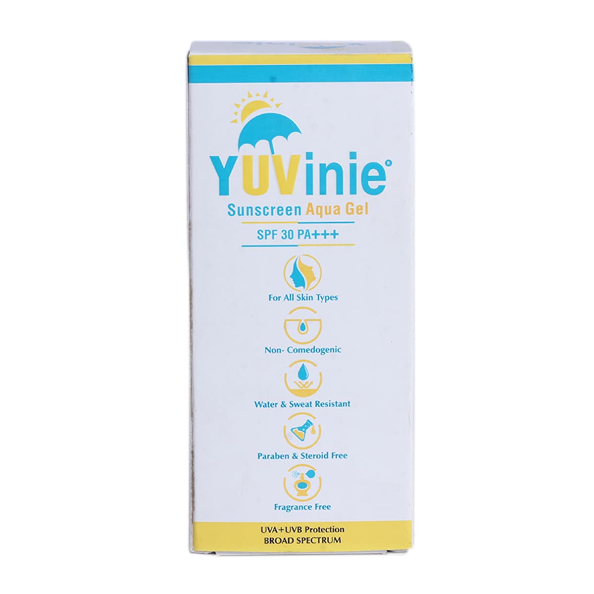 Buy Yuvinie Sunscreen Aqua SPF 30 PA+++ Gel 50 gm Online