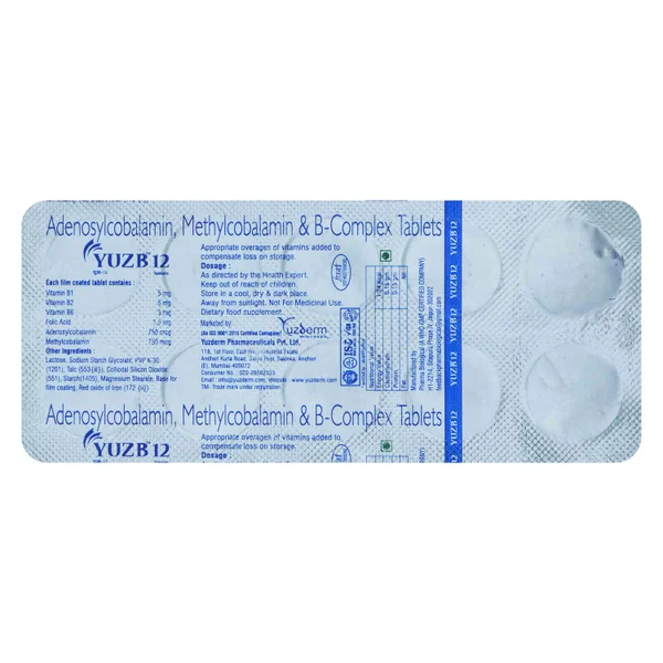 Yuzb 12 Tablet 10's, Pack of 10 TabletS