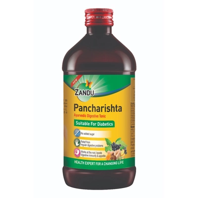 Zandu Pancharishta Ayurvedic Digestive Tonic Suitable for Diabetics, 450 ml, Pack of 1