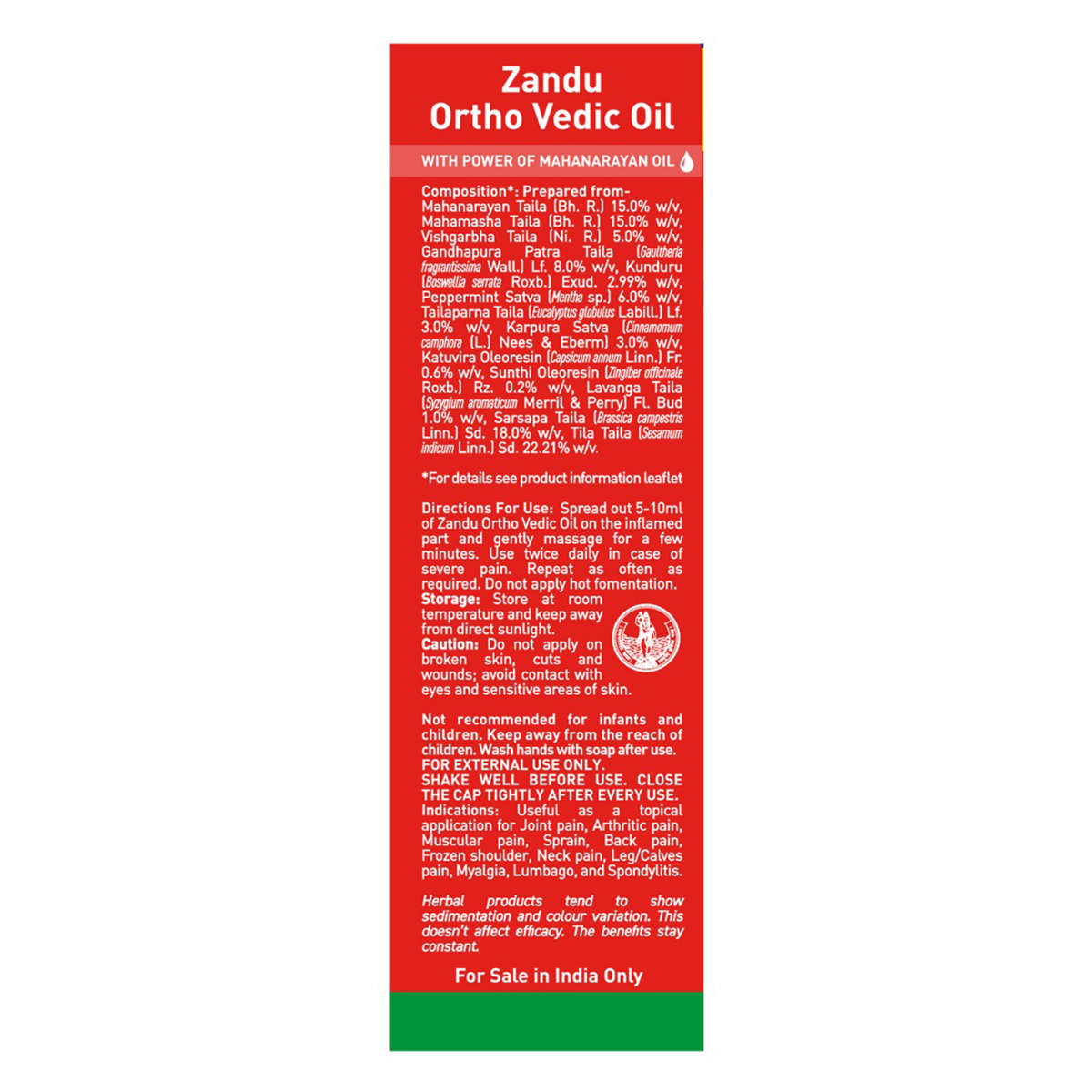 Zandu Ortho Vedic Oil, 50 ml, Pack of 1 Zandu Ortho Vedic Oil, 50 ml, Pack of 1