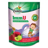 Zandu ImmU Tasty Ayurvedic Immunity Soft Chews Strawberry Flavour Jellies, 84 gm, Pack of 1