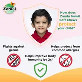 Zandu ImmU Tasty Ayurvedic Immunity Soft Chews Strawberry Flavour Jellies, 84 gm, Pack of 1