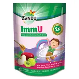 Zandu ImmU Tasty Ayurvedic Immunity Soft Chews Mixed Flavour Jellies, 84 gm, Pack of 1