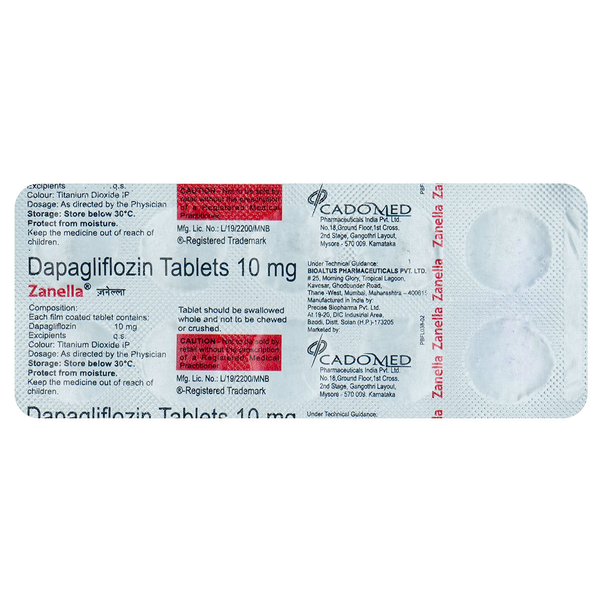 Zanella 10 mg Tablet 10's, Pack of 10 TabletS Zanella 10 mg Tablet 10's, Pack of 10 TabletS