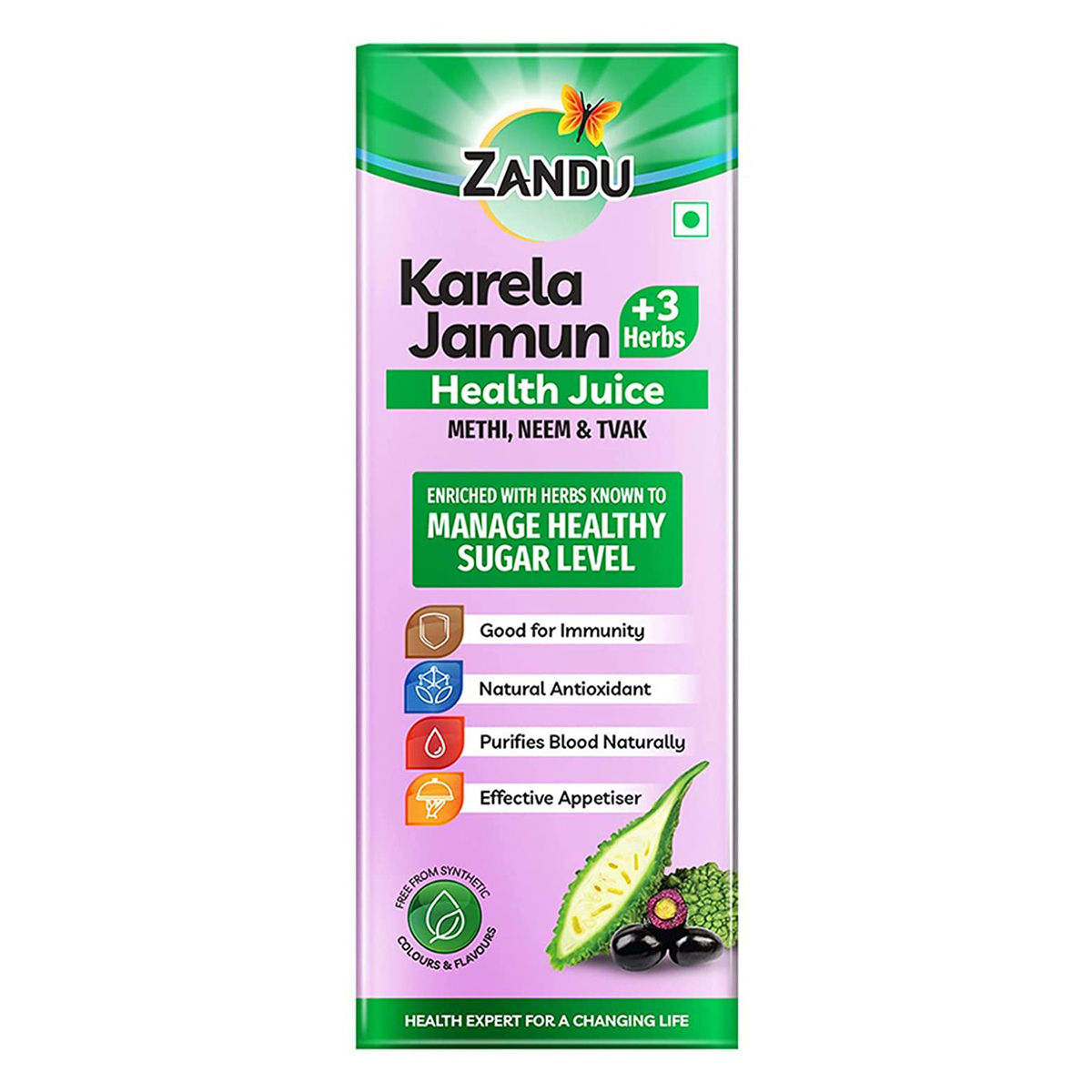 Buy Zandu Karela Jamun +3 Herbs Health Juice, 1 Litre Online