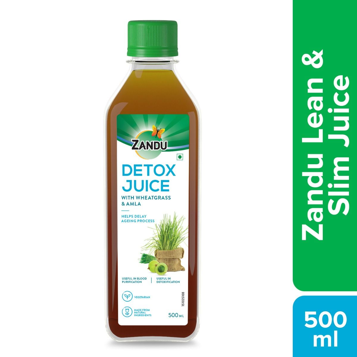 Buy Zandu Detox Juice with Wheatgrass & Amla, 500 ml Online