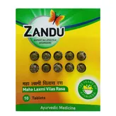 Zandu Maha Laxmi Vilas Rasa, 10 Tablets, Pack of 1