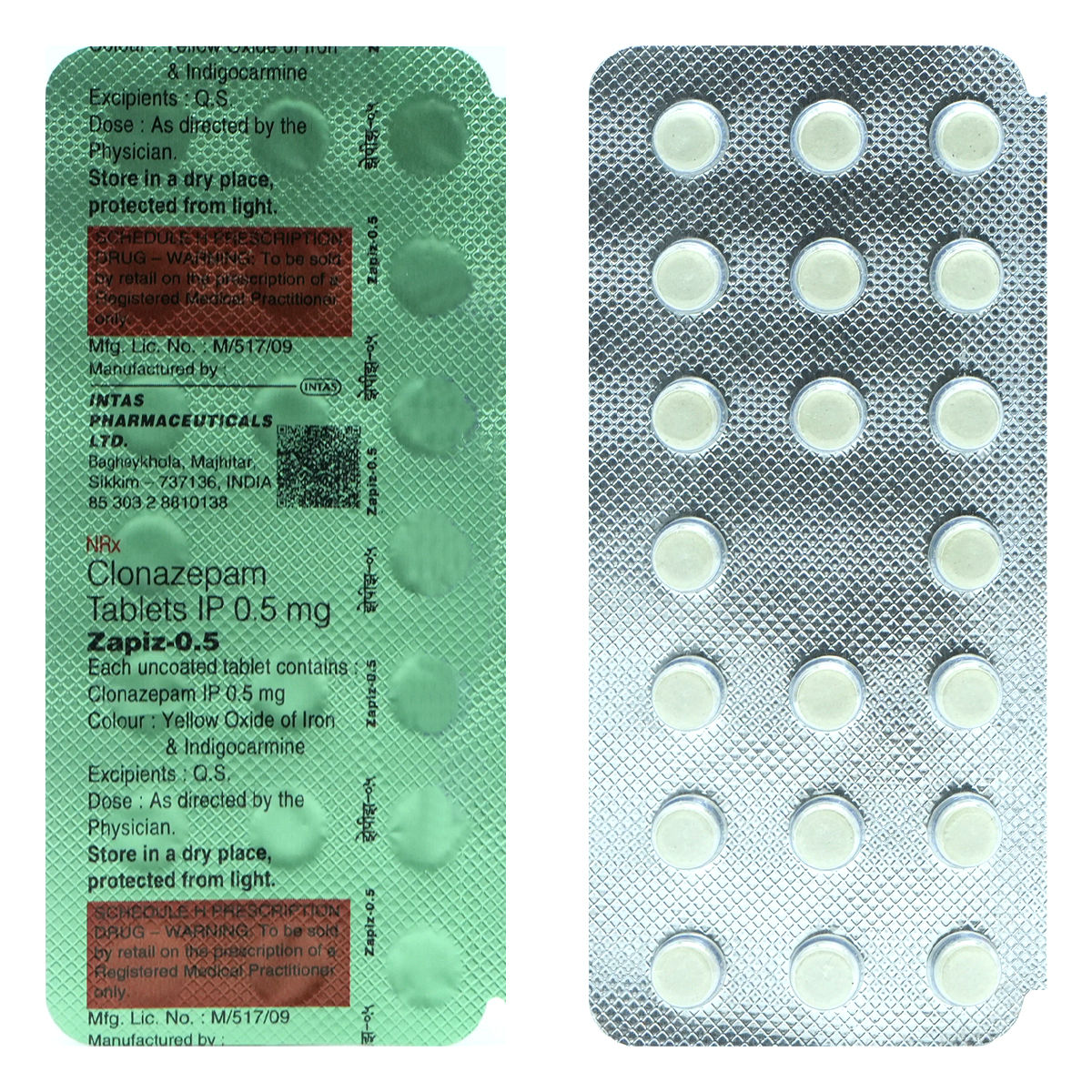 Buy Zapiz-0.5 mg Tablet 20's Online