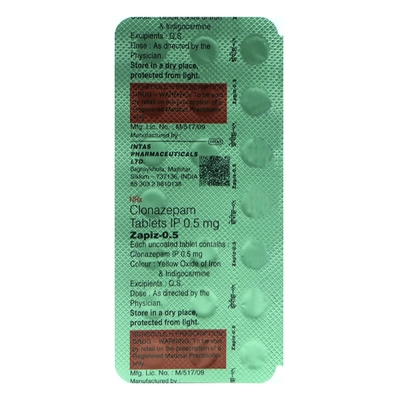 Zapiz-0.5 mg Tablet 20's, Pack of 20 TABLETS